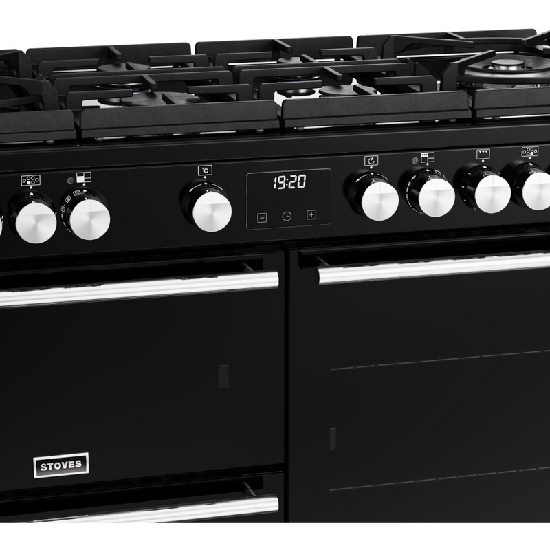Stoves Precision Deluxe ST DX PREC D1100DF GTG BK 110cm Dual Fuel GTG Range Cooker (Discontinued)