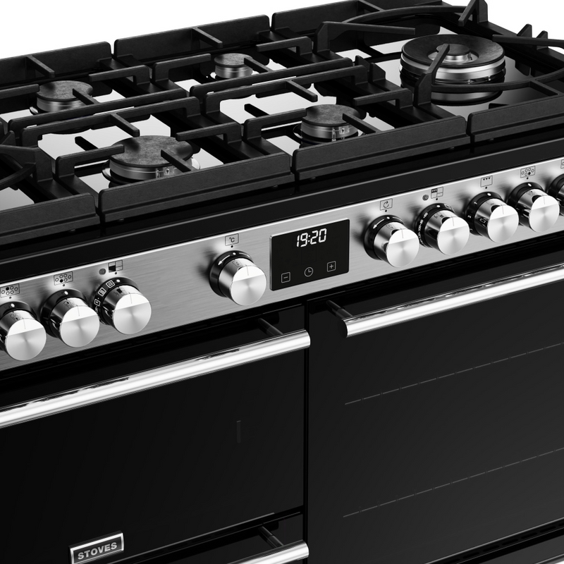 Stoves Precision Deluxe ST DX PREC D1100DF GTG SS 110cm Dual Fuel GTG Range Cooker (Discontinued)