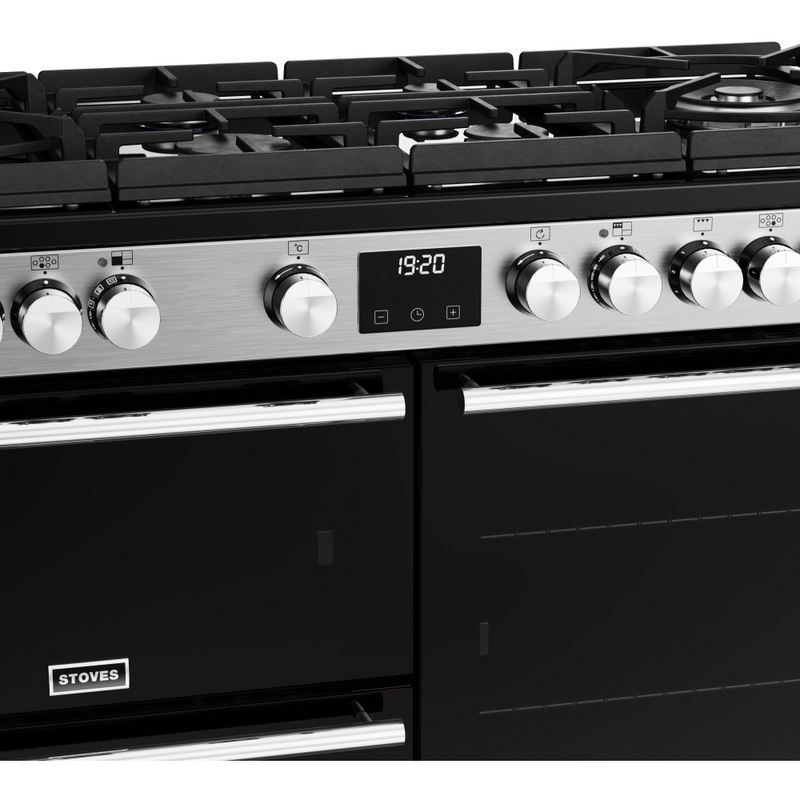 Stoves Precision Deluxe ST DX PREC D1100DF GTG SS 110cm Dual Fuel GTG Range Cooker (Discontinued)