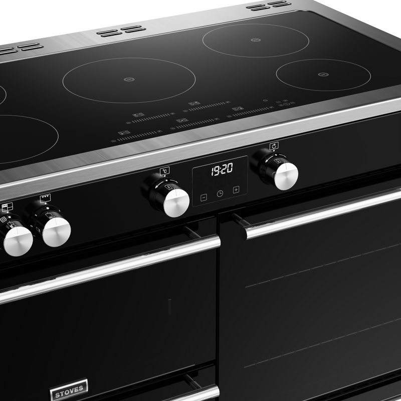Stoves Precision Deluxe ST DX PREC D1100Ei TCH BK 110cm Electric Induction (Touch Control) Range Cooker (Discontinued)