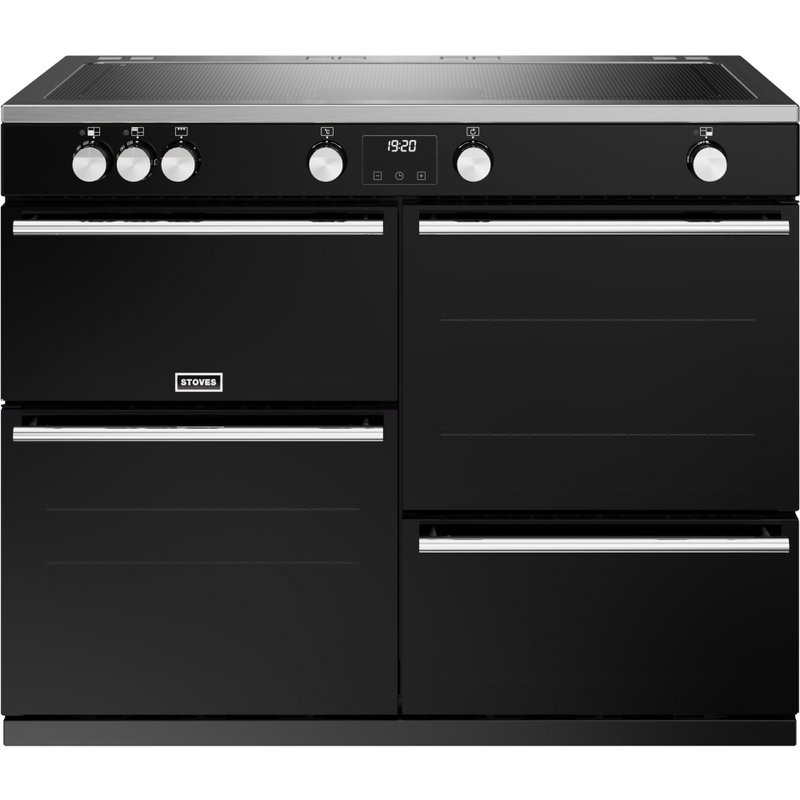 Stoves Precision Deluxe ST DX PREC D1100Ei ZLS BK 110cm Electric Induction (Zoneless) Range Cooker (Discontinued)