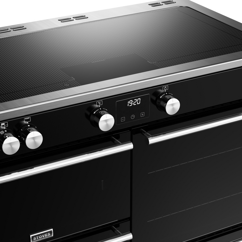 Stoves Precision Deluxe ST DX PREC D1100Ei ZLS BK 110cm Electric Induction (Zoneless) Range Cooker (Discontinued)