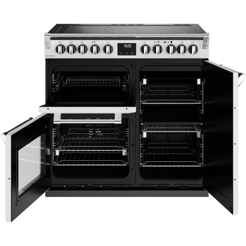 Stoves Richmond Deluxe ST DX RICH D900Ei RTY IWH 90cm Electric Induction (Rotary Control) Range Cooker (Discontinued)