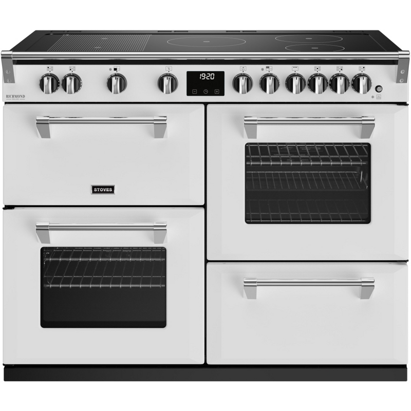Stoves Richmond Deluxe ST DX RICH D1100Ei RTY IWH 110cm Electric Induction (Rotary Control) Range Cooker (Discontinued)