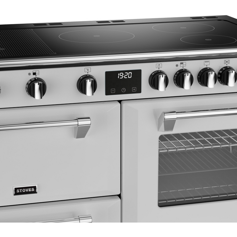 Stoves Richmond Deluxe ST DX RICH D1100Ei RTY IWH 110cm Electric Induction (Rotary Control) Range Cooker (Discontinued)