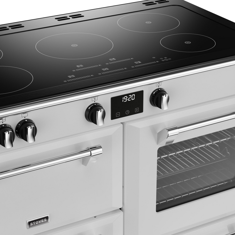 Stoves Richmond Deluxe ST DX RICH D1100Ei TCH IWH 110cm Electric Induction (Touch Control) Range Cooker (Discontinued)