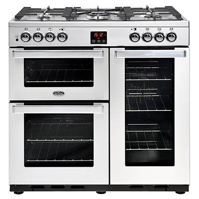 Belling Cookcentre 90DFT PSS Professional 90cm Dual Fuel Range Cooker Stainless Steel (Discontinued)