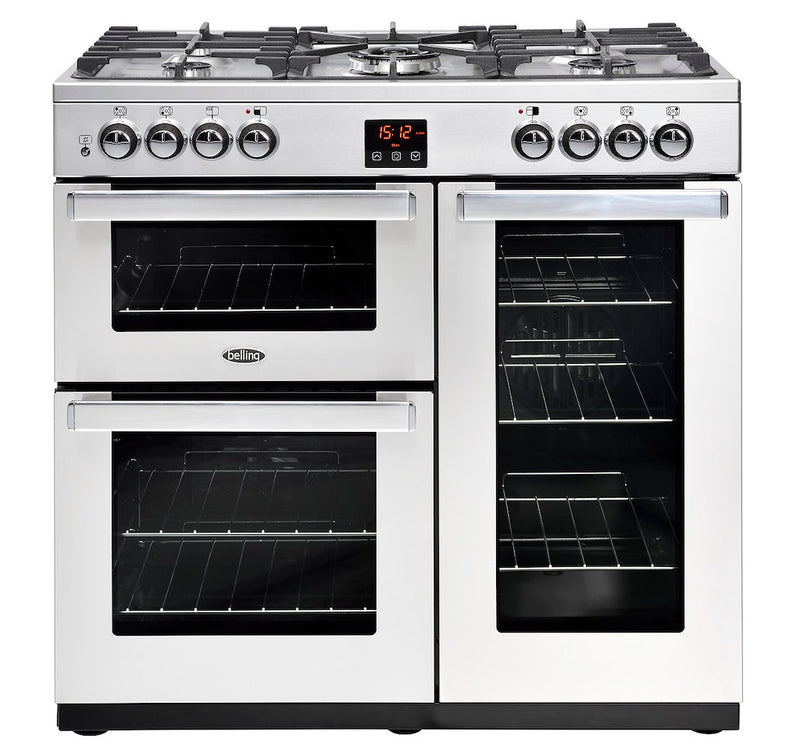 Belling Cookcentre 90DFT PSS Professional 90cm Dual Fuel Range Cooker Stainless Steel (Discontinued)