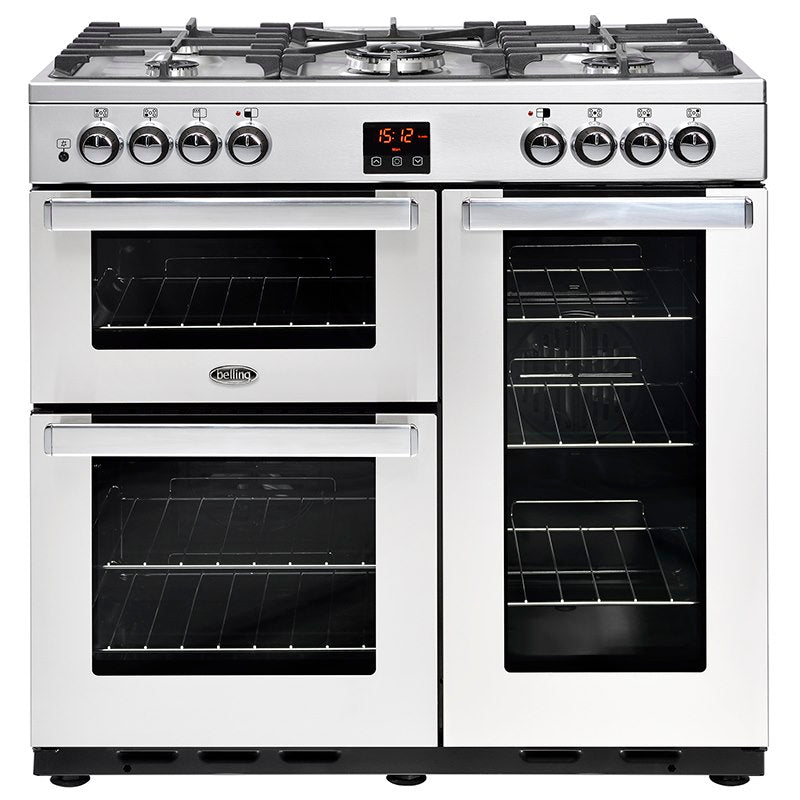 Belling Cookcentre 90DFT PSS Professional 90cm Dual Fuel Range Cooker Stainless Steel (Discontinued)
