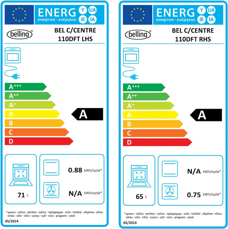 Belling  Cookcentre 110DF PSS 110cm Dual Fuel Range Cooker (Discontinued)
