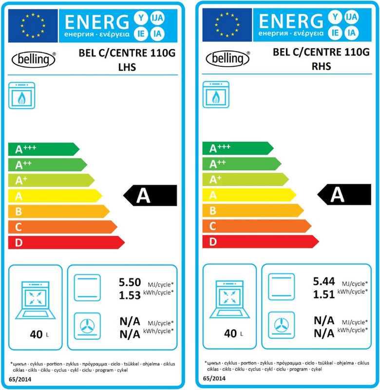 Belling  Cookcentre X110G BLK 110cm Gas Range Cooker (Discontinued)