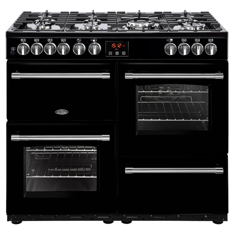 Belling  Farmhouse 100DFT B 100cm Dual Fuel Range Cooker (Discontinued)