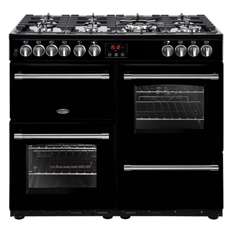 Belling  Farmhouse 100DFT B 100cm Dual Fuel Range Cooker (Discontinued)