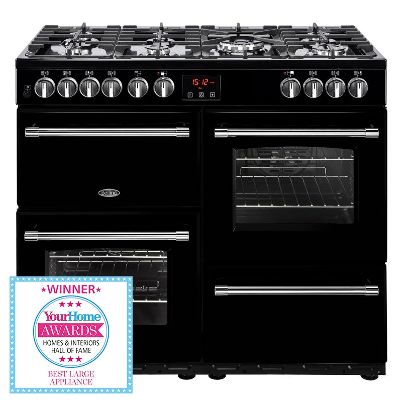 Belling  Farmhouse 100DFT B 100cm Dual Fuel Range Cooker (Discontinued)