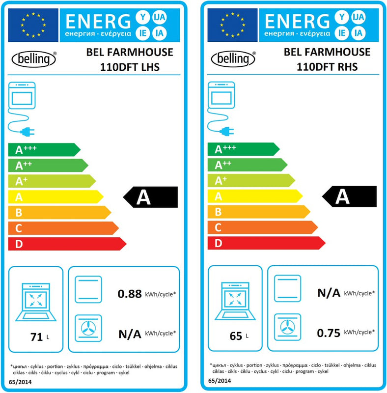 Belling  Farmhouse 110DFT B 110cm Dual Fuel Range Cooker (Discontinued)