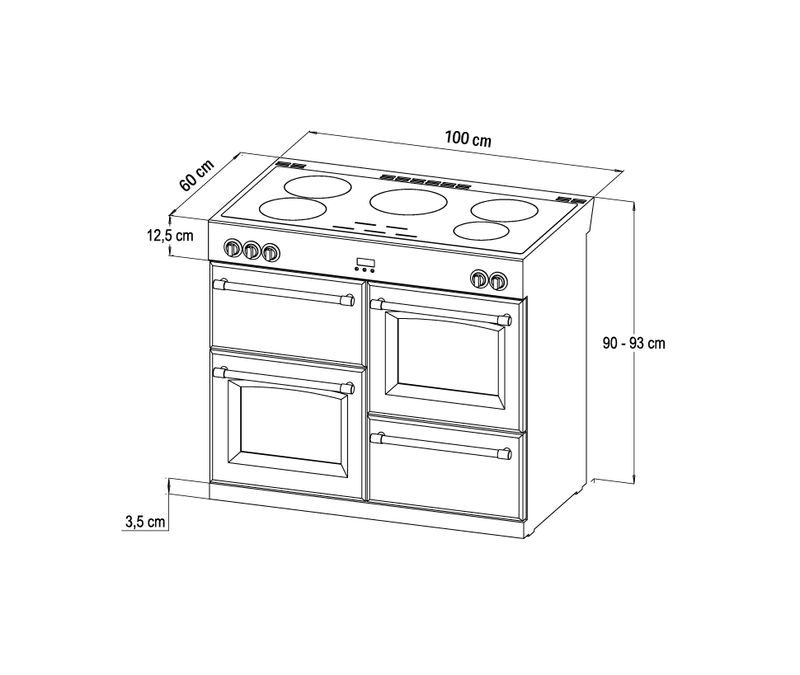 Stoves ST STER S1000Ei SS 100cm Induction Range Cooker (Discontinued)