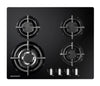 Rangemaster RMB60HPNGFGL/ 60cm 4 Burner Gas Hob Black Glass (Discontinued) Thumbnail