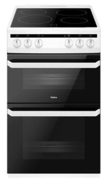 Amica AFC5100WH 50cm Freestanding Electric Twin Cavity with Ceramic Hob