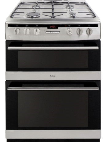 Amica AFG6450SS 60cm Freestanding Gas Double Oven with Gas Hob