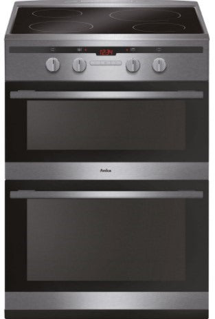 Amica AFN6550SS 60cm Freestanding Electric Double Oven with Induction Hob