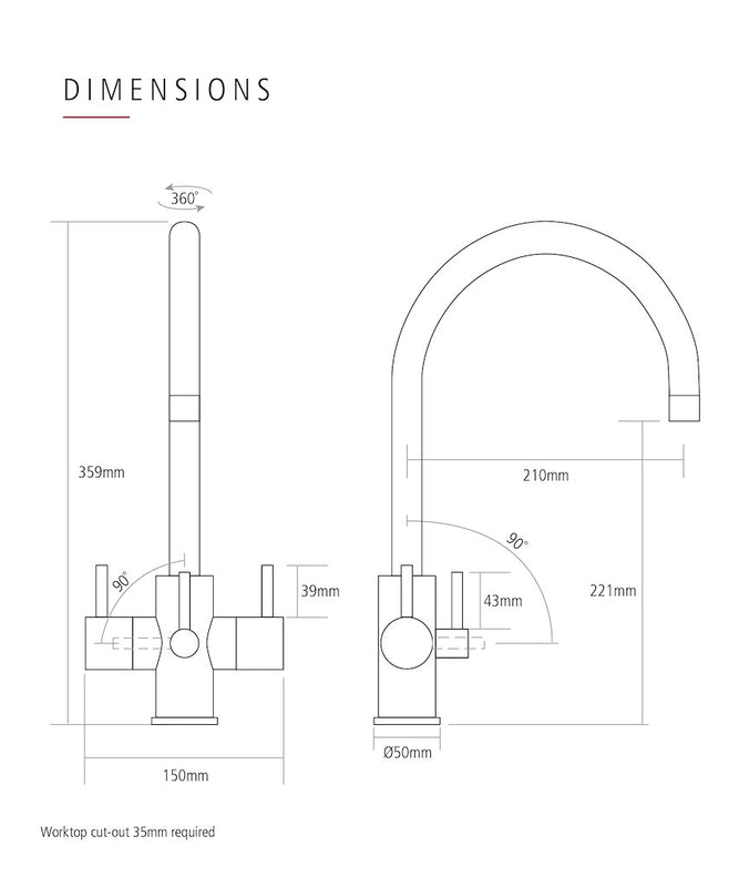 Caple ARDPUR/CH Ardor Puriti Monobloc tap