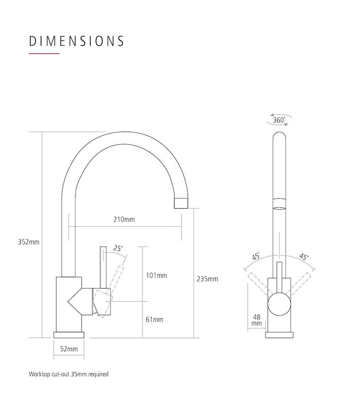 Caple ASP2/CH Aspen Single Lever tap