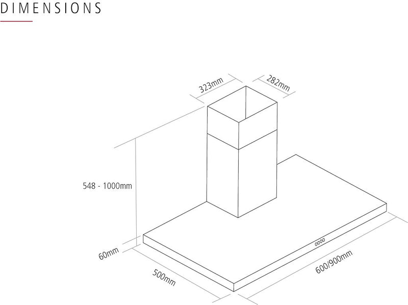 Caple BXC911 Chimney Cooker Hood