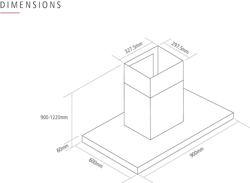 Caple BXI911 Island Cooker Hood
