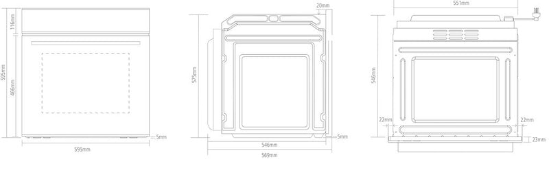 Caple C2231 Built In Single Oven