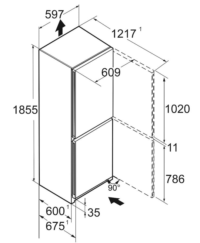 Liebherr CBNsfc522i Freestanding Fridge Freezer with BioFresh and NoFrost (Discontinued)