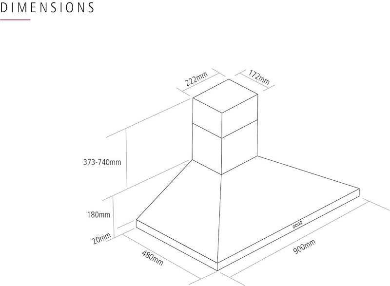 Caple CCH901SS Chimney Hood