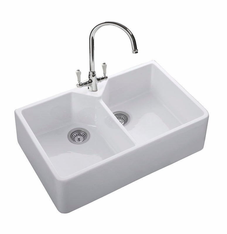 Rangemaster CDB800WH/ Double Belfast Sink