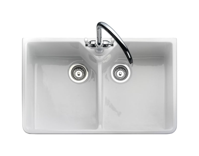Rangemaster CDB800WH/ Double Belfast Sink