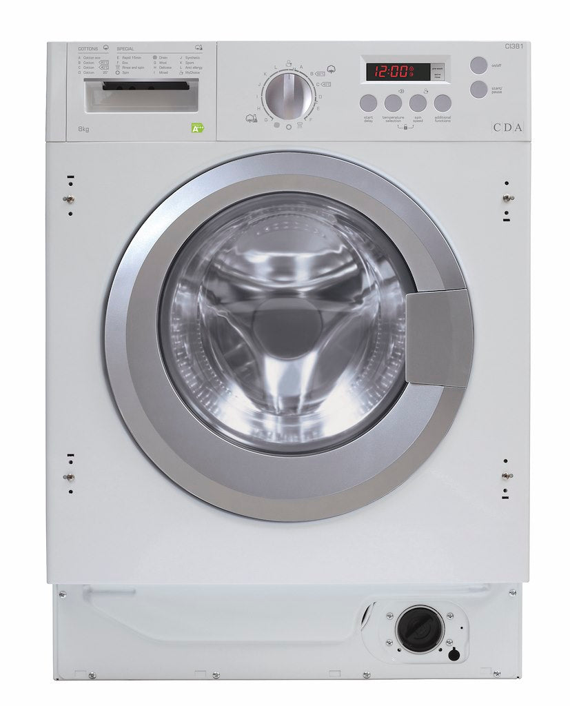 CDA CI381 8kg Integrated Washing Machine - 1400 rpm – London Appliances