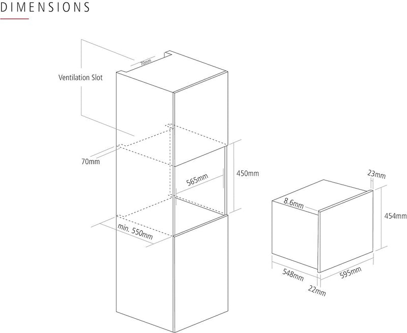 Caple CM108BK Built In Microwave (Discontinued)