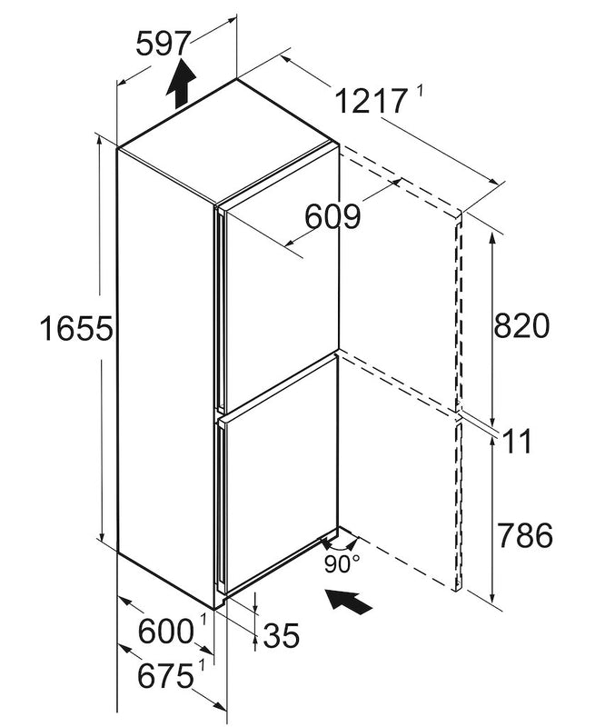 Liebherr CNd5023 Freestanding Fridge Freezer with EasyFresh and NoFrost (Discontinued)