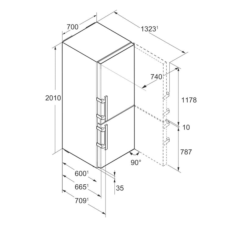 Liebherr CNef5735 Freestanding Fridge Freezer (Discontinued)