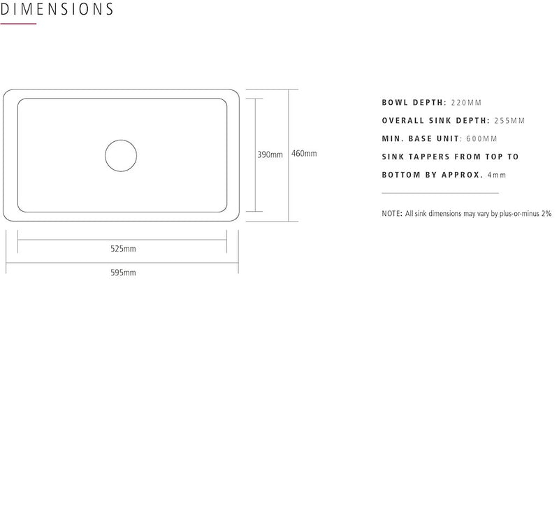 Caple CPBS600 Butler 600 Sit-on W595mm