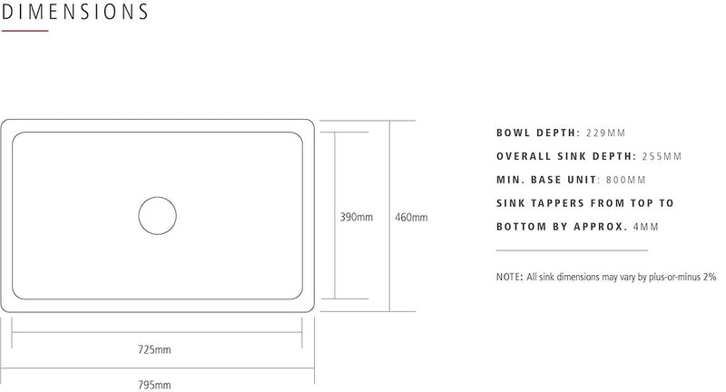 Caple CPBS800 Butler 800 Sit-on W 795mm