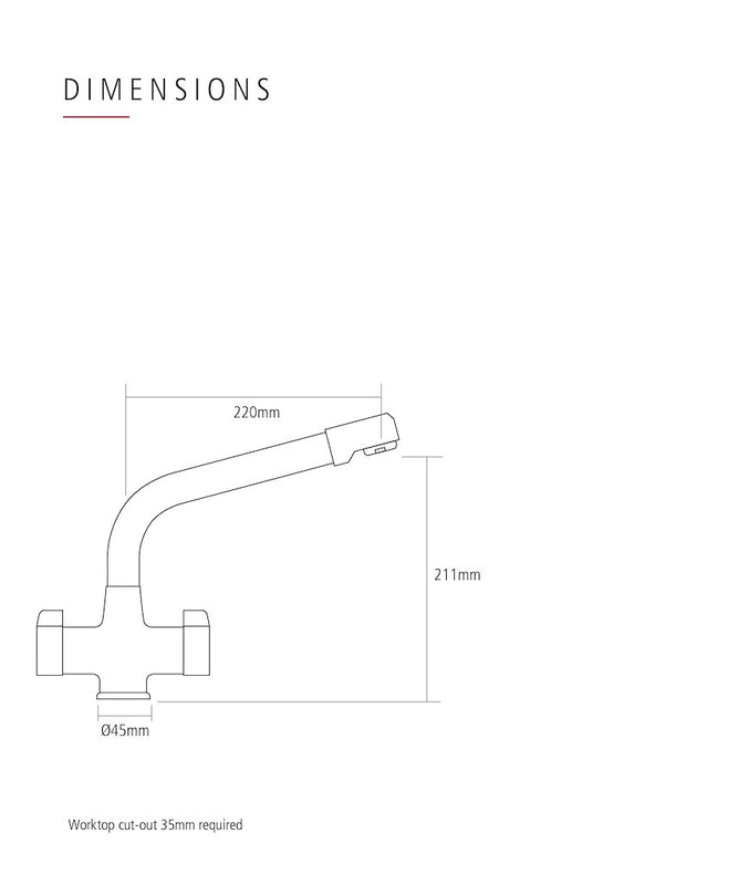 Caple CRU/CH Cruciform Monobloc tap