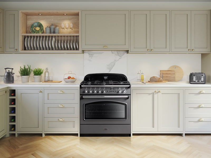 Rangemaster CLAS90FXDFFSL/B 90cm Dual Fuel Range Cooker