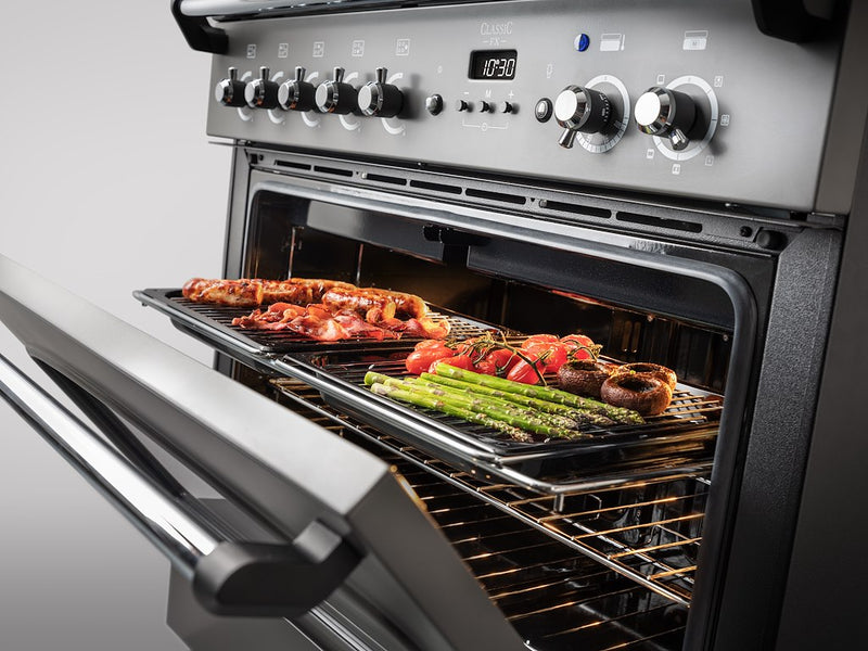 Rangemaster CLAS90FXDFFSL/B 90cm Dual Fuel Range Cooker