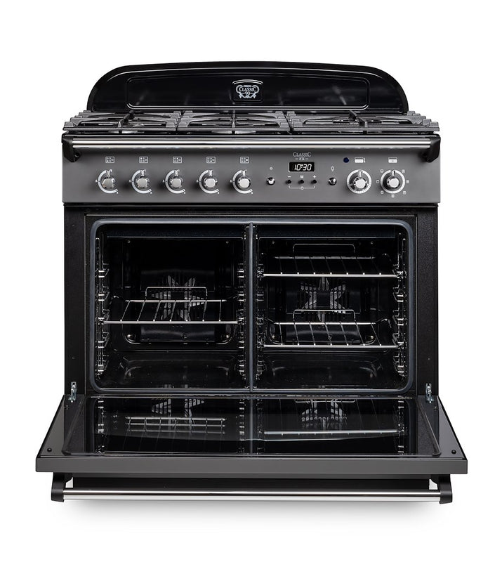 Rangemaster CLAS90FXDFFSL/B 90cm Dual Fuel Range Cooker
