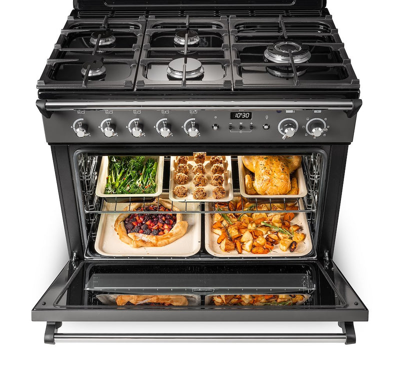 Rangemaster CLAS90FXDFFSL/B 90cm Dual Fuel Range Cooker