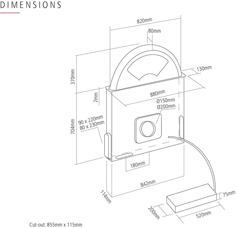 Caple DD925CO Downdraft Hood