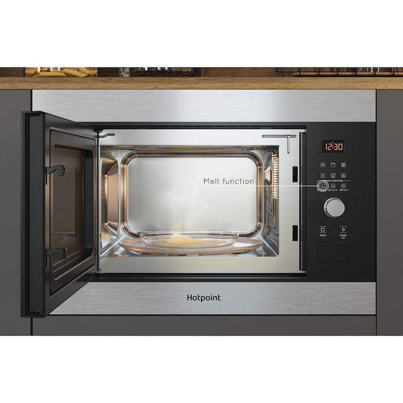Hotpoint MF25G IX H Built In Compact Microwave Oven - Inox