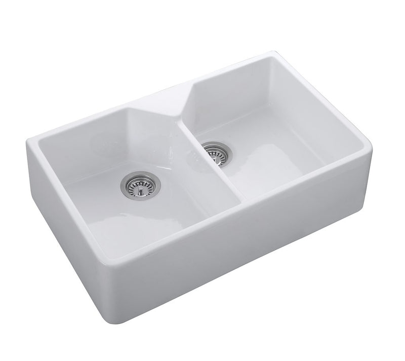 Rangemaster CDB800WH/ Double Belfast Sink