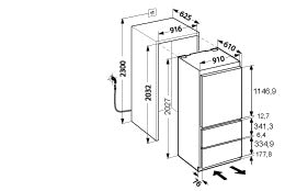 Liebherr ECBN6156-617 471L Integrated American Fridge Freezer with left hand hinge (Discontinued)