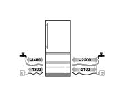 Liebherr ECBN6156-617 471L Integrated American Fridge Freezer with left hand hinge (Discontinued)