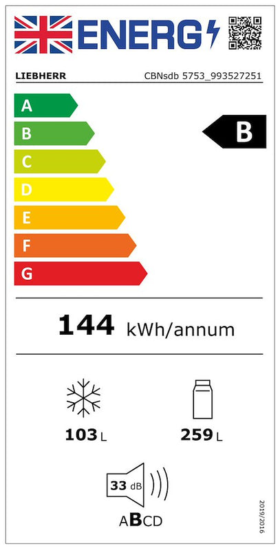 Liebherr CBNsdb5753 Freestanding Combination Fridge Freezer (Discontinued)
